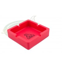 Cinzeiro de Silicone Quadrado Squadafum Vermelho