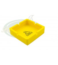 Cinzeiro de Silicone Quadrado Squadafum Amarelo